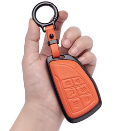 LJMTBKAN for Chevy Key Fob Cover,Zinc Alloy Key Cover Compatible with 2021 2022 2023 Chevy Suburban Silverado Tahoe GMC Yukon Sierra 1500 Buick Key Shell Accessories