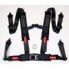 ANIKI BLACK 4 POINT AIRCRAFT BUCKLE SEAT BELT HARNESS w/