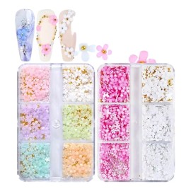 Qdsu Dijes Para Uñas Flores 3d Acrílicas