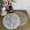 2Pack Round Lace Placemats for Dining Table,11inch Diameter Delicate Floret