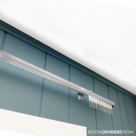 Room/Dividers/Now Curtain Track Set, Wall-Mounted - XXXL, For Spaces 15ft to 18ft Wide (White) | Room Divider Curtain Track Set | Premium Design Wall Mount Curtain Rail Track