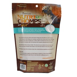 NutriChomps 9-inch Braid, Rawhide-Free Dog Treats, Easy to Digest, Healthy, 4 Count Milk
