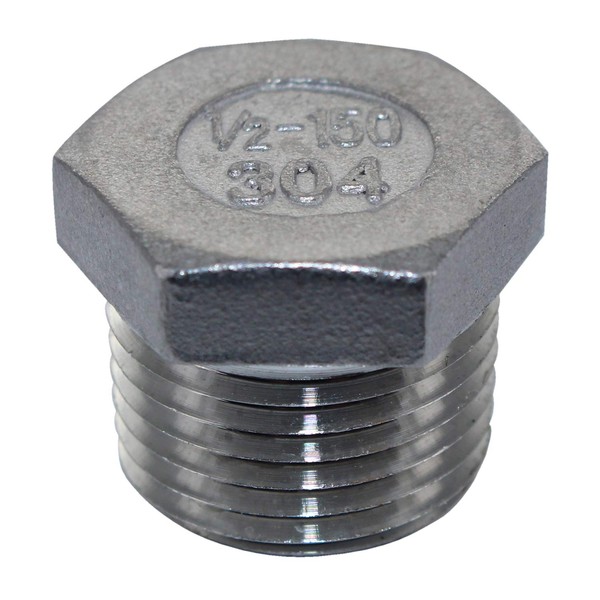 1/2” NPT Stainless Steel Hex Plug For Brew Kettles