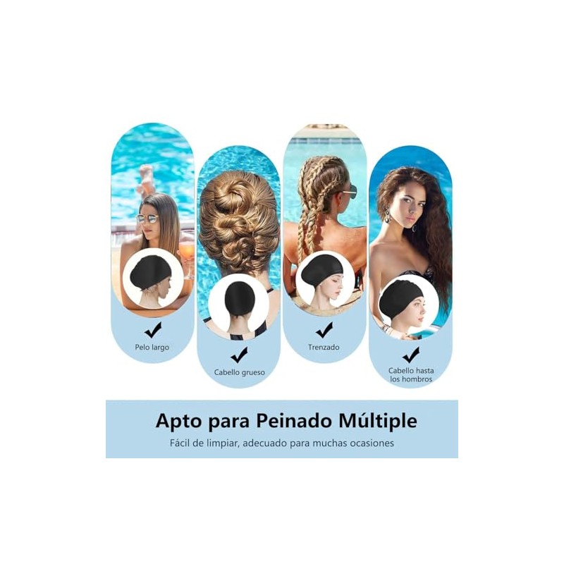 Gorros de Natación para Pelo Largo | Pelo Largo, Natación,