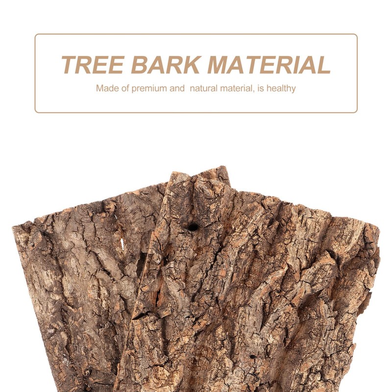 Toddmomy 2pcs Cork Bark Reptile Tree Bark Snake Basking Platform
