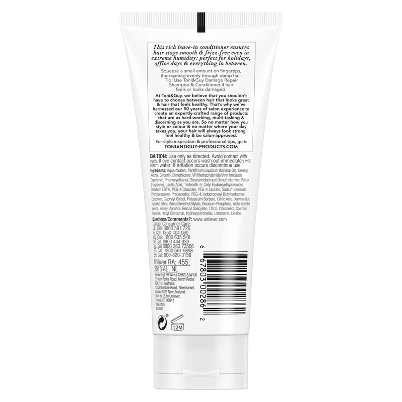 Toni & Guy Leave In Conditioner, Protects Against Humidity for