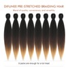 Pre-Stretched Braiding Hair Extensions - 24 inch 8 Packs Synthetic