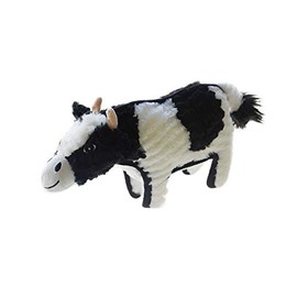 Ruff Play Extra Tuff Plush Cow Dog Toy, Black & White - Dog Teething Toy, Chew Toys, Extremely Durable, for Aggressive Chewers, Extra Tough Dog Toys, Aids Dogs Dental Health