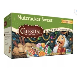 Celestial Seasonings Holiday Nutcracker Sweet Black Tea Bags, 18 Count