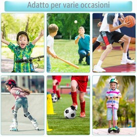Utensilsto Confezione da 4 paia di calzini antiscivolo da calcio per ragazzi - Calzini antiscivolo da calcio, per calcio, basket, corsa, rugby, tennis, Bianco, 35-39