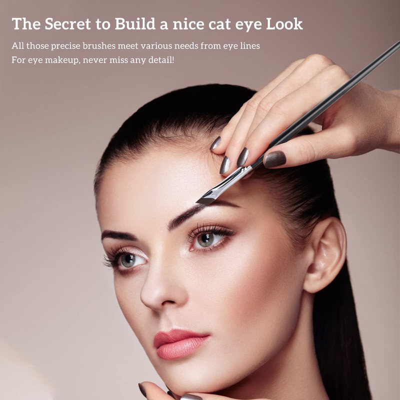 Etercycle Eyeliner Brushes Set, Fine Angled Eyeliner Eyebrow Concealer Brushes,