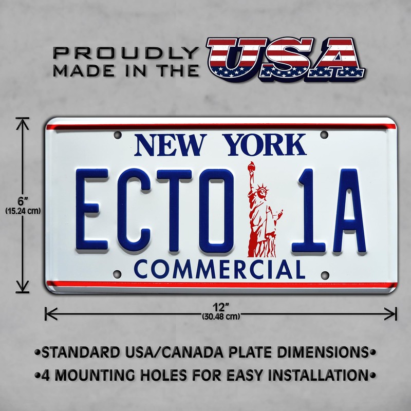 Ghostbusters Afterlife | ECTO | Metal Stamped License Plate 3
