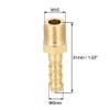 sourcing map Brass Metric Male to Barb Hose Connector 6mm