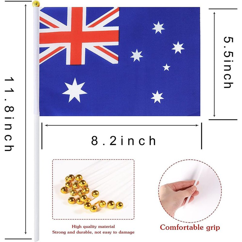 Mini Handheld Flags - 32pcs Signal Decorations, Waving Stick Flags