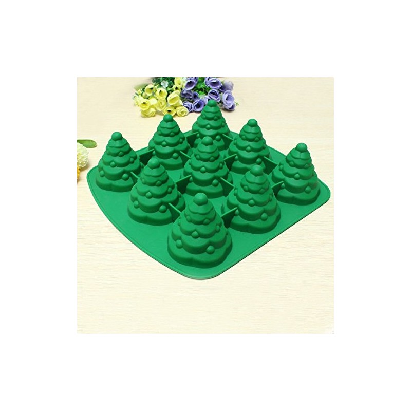 Honfitat Bluelover 3D Weihnachtsbaum Kuchenform aus Silikon, Backform für Kekse