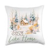 Snow place like home winter woods camping cabin forest fun
