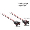 Greluma 5pcs 3A 2 Pin USB Female 2 Wire USB