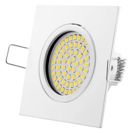 Sweet Led - LED recessed spotlight 230 V dimmable flat - ceiling spotlights 5 W 420 lm - recessed spotlights dimmable - LED spotlights dimmable swivelling | square - colour: white, warm white