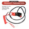 Shakas Motorcycle Boat Outboard Engine Motor Kill Stop Switch, with