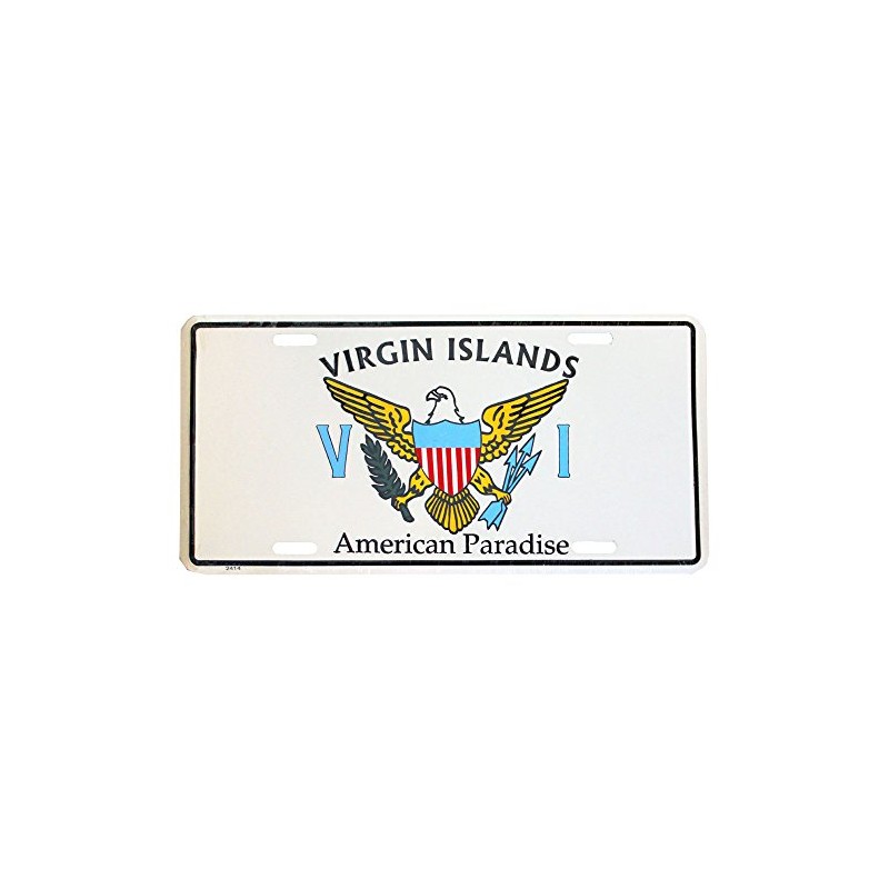 US Virgin Islands - 6 in x 12 in Metal