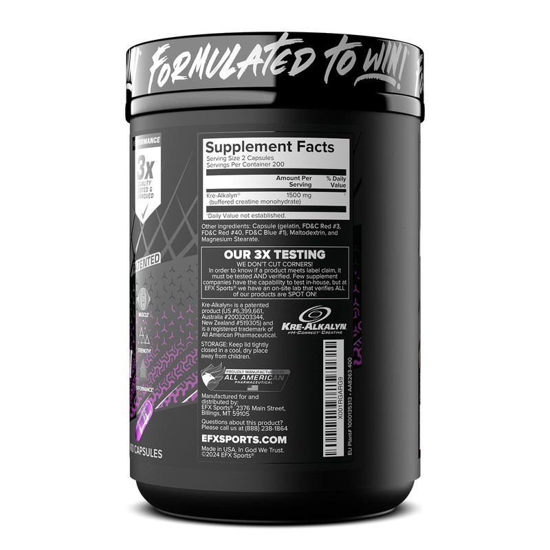 EFX Sports Kre-Alkalyn EFX | pH Correct Creatine Monohydrate Pill