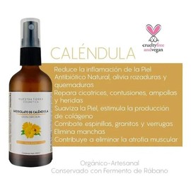 Nuestra Tierra Cosmética Hidrolato Orgánico de Caléndula, Loción Corpofacial, 100ml