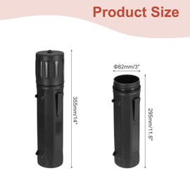 MECCANIXITY Welding Rod Storage Tube, 14 Inch Tungsten Electrode Holder Container Airproof Waterproof 4.5kg Capacity, Black