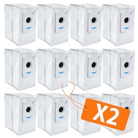 BBT BAMBOOST Dust Bag Replacement Parts Fit for Ecovacs Deebot X2, X2 Omni, X2pro, DEX86 Vacuum Cleaner(12 Pack)