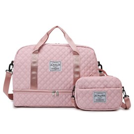 Unibays Boston Bag, Large Capacity, Unisex, Travel, Lightweight, Carry-On Shoes, Foldable, Travel Bag, Carry-on, Pink