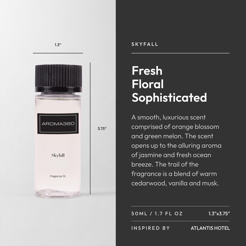 Aroma360 Fragrance Diffuser Oil - Luxury Hotel Inspired - Skyfall