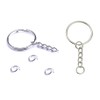 ZoloAJay 50Sets 1 inch Keychain Rings Silver Split Round Key