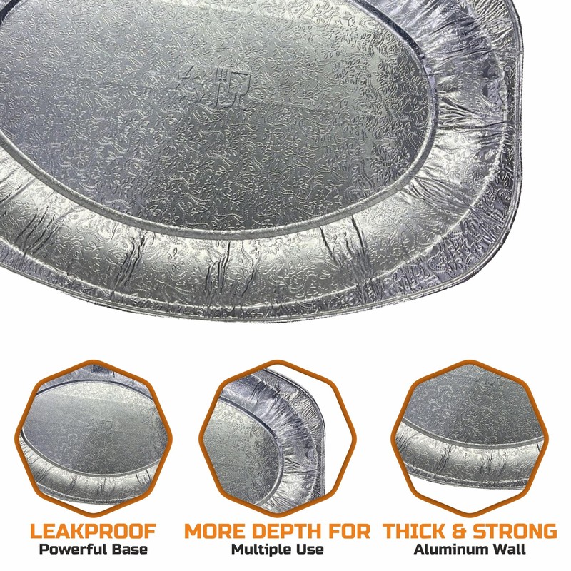 M1SS (Pack of 100)- Large Aluminium Foil Tray Food Container