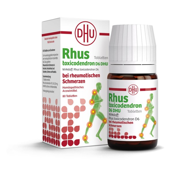 DHU Rhus toxicodendron D6 Tabletten bei rheumatischen Schmerzen, 80 pcs.