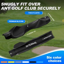 COCOEVA Golf Grip Trainer, Golf Club Grip, Golf Grip Training Aid, Helps Improve and Train Correct Hand Position (Right Hand(Black/Black))