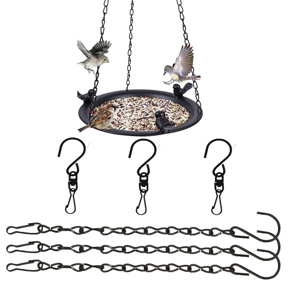 Vilbocr 3-Pack 9.5 Inch Metal Chain Hanging Basket Chains for