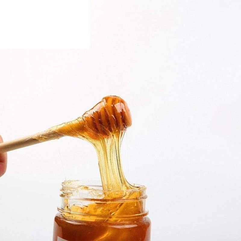 Wooden Honey Dipper Stick Collecting Dispensing Drizzling Jam Portable Wedding