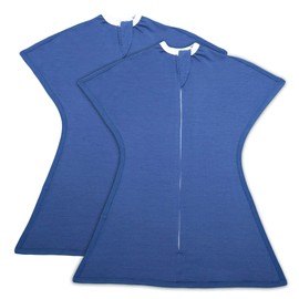 SleepingBaby Poly Zipadee-Zip Swaddle Transition Baby Swaddle Blanket with Zipper, Cozy Baby Sleep Sack Wrap (Extra Small 3-6 Months | 8-13 lbs, 18-26 inches | Classic Navy)