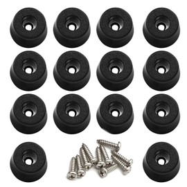 30 PCS Cutting Board Rubber feet (0.59” x 0.31”) with 304 Stainless Steel Screw and Washer, Non Slip Round Rubber Feet pad for Furniture, Electronics and Kitchen Appliances
