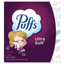 Puffs 97788 Ultra Soft 2-Ply Facial Tissue - White (24/CT) New