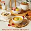 Sweese Porcelain Bowls Set of 6, 20oz Lightweight Round Cereal