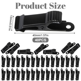 40 Stück Metall Klemmen, 1,3cm/0,51in Breite Klammern Metal,Schwarze Mini Klemmen Metal,Rutschfeste Krokodilklemmen, Multifunktionale Metallclip für Bastelarbeiten IFoto Vorhang Kleidung