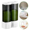 Dual Head Liquid Soap Dispenser Wall Mount Shampoo Dispenser for
