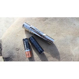 Premium Titanium Alloy Version Keychain flashlight XENO ES1 Ti with Detachable Clip, 6 Modes, AA*1 battery, Waterproof- NW