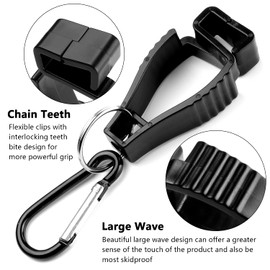 Mobodawe 10 pcs Work Glove Clips for Work,Gloves Keeper,Glove Clips for Construction,Glove Grabbers Clips, Glove Holder (10 Pcs Black)