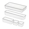 Parliky 5 Pc Drawer Organizer Box Plastic Storage Trays for
