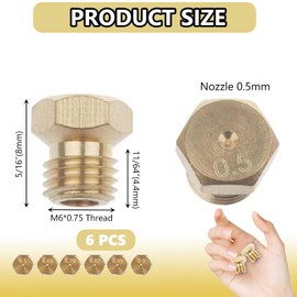 Pack of 6 Gas Bottle Adapter, 1/2 Inch Female x 1/4 Inch, Brass Gas Hose Connector, LPG Conversion Kit Nozzles, Gas Hose Connector 1/2 Right to 1/4 Left, for Gas Cookers, Stools Cookers, Camping