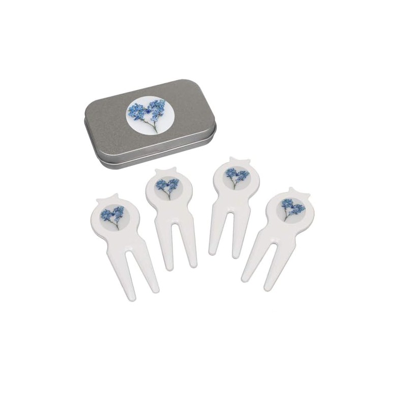 Azeeda 'Sprig of Forget Me Nots' Golf Divot Tool/Repair Fork