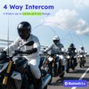 MAXRUNON D10 Bluetooth Headset for Motorcycle, Smart Voice Control, 4-Rider