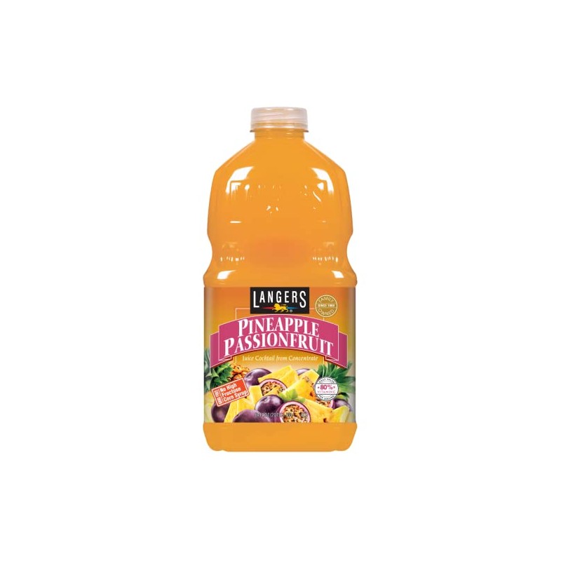 Langers Pineapple Passionfruit Juice Cocktail, 64fl oz (Pack of 8)
