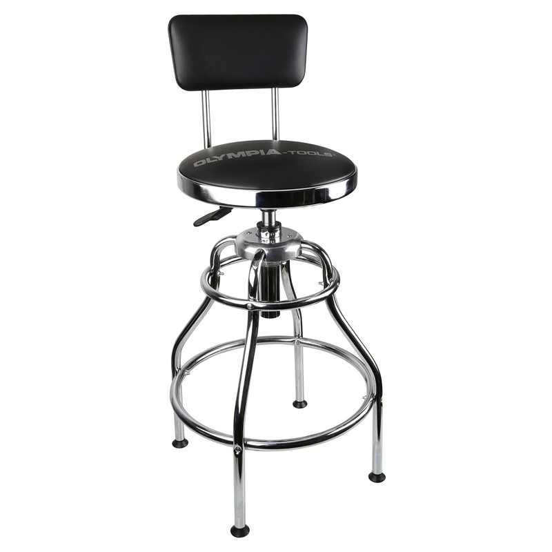 Olympia Tools 82-738 Adjustable Hydraulic Work Stool, Black